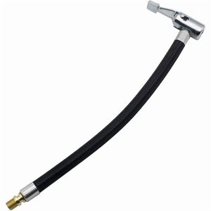 Flexible Tire Inflator Hose Black Rubber Air Inflator Hose Tire Air Hose for Inflating Car Tires - 23.5cm