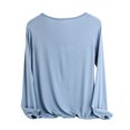 thumbnail image 4 of MeetoTime Women's Long Sleeve Shirts Soft Lightweight Undershirts V-Neck Slim Tees Basic Layer Pullover Tops, 4 of 6