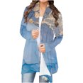 thumbnail image 2 of Cardigan pour Filles Cardigan pour Femmes à Manches Longues Mode Décontractée Imprimé Haut Blouse en Liquidation, 2 of 6