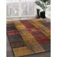 thumbnail image 2 of Ahgly Company Indoor Rectangle Abstract Red Brown Checkered Area Rugs, 2' x 5', 2 of 6