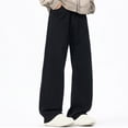 thumbnail image 5 of RKSTN Mens Pants Plush Thick Jeans With Elastic Drawstring Loose Oversized Straight Leg Pants Long Pants Soft Comfortable Workout Pants, 5 of 5
