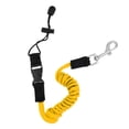 thumbnail image 2 of jinwen Kayak Paddle Leash Canoe Paddle Coiled Leash 55'' Rod Tie Rope Yellow, 2 of 7