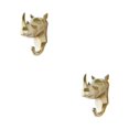 thumbnail image 2 of Wweixi Coat Hooks Easy To Install And Wide Application For Added In Daily Life Gold (rhino) 2Set, 2 of 6