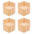thumbnail image 1 of 4Pcs Khaki Wood Riser for Rectangle Bed Risers 5cm Height Increase, 1 of 8