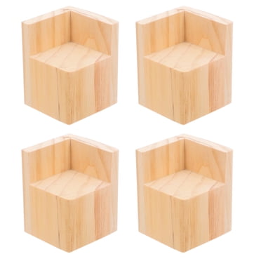 4Pcs Khaki Wood Riser for Rectangle Bed Risers 5cm Height Increase