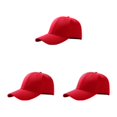 thumbnail image 2 of relayinert Lightweight And Breathable Sun Cap Sporty Style For Outdoor Enthusiasts Adjustable Strap Polyester Outdoors Sun Cap red 3Set, 2 of 6