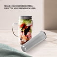 thumbnail image 3 of Cold Coffee Maker Coffee Filters for Wide Mouth Mason Jar Stainless Steel Ultra Fine Mesh Tea with Fruit Infuser Iced Coffee Maker Iced Tea Maker Cold Brew Coffee Maker,1 * Filter,silver, 3 of 8