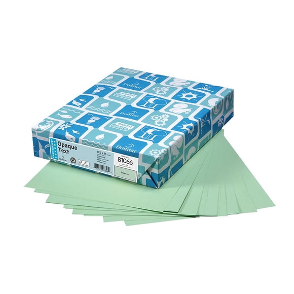 Domtar 81066 Lettermark Multipurpose Coloured Paper 8-1/2 x 11 green (Pack of 500)