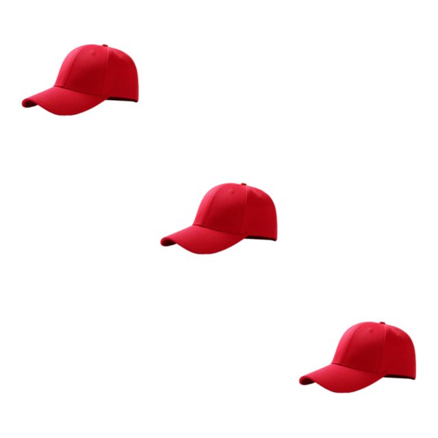 Youkk Breathable And Adjustable Sun Cap For Outdoor Activities Sporty Style Sport Cap red 3Set