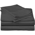 thumbnail image 4 of 300 Thread Count 100% Egyptian Cotton 4-Piece Bed Sheet Set (1 Flat, 1 Fitted Sheet, 2 Pillow Covers) 24 Inches Deep Pocket Solid Pattern, 4 of 6