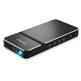 thumbnail image 1 of AKASO Mini Projecteur, Projecteur Portable DLP Format de Poche, Projecteur Vidéo 50 Lumens ANSI, Prise en Charge de l'Entrée HDMI 1080P, Batterie Rechargeable Intégrée, Haut-Parleurs Stéréo et Télécommande, Projecteur de Films, 1 of 4