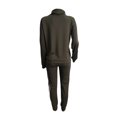 thumbnail image 2 of Innerwin Jogger Set Draped Neck Ladies Two Piece Outfit Sports Long Sleeve Loose Fit Sweatsuits Army Green S, 2 of 9
