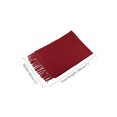 thumbnail image 4 of INSPIRE CHIC Women's Scarf Stylish Knitted Long Rectangle Shape Warm Winter Scarf Wine Red-Kintted 180x30cm/71x12", 4 of 5