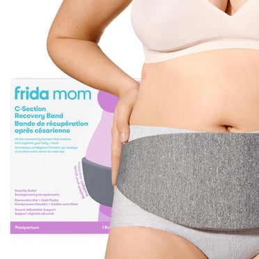 Frida Mom - Bande de récupération pour césarienne post-partum avec couche en tricot doux, protection d'incision post-opératoire, thérapie ciblée par le chaud et le froid