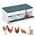 thumbnail image 1 of BeesClover Chicken Nesting Box Large Vented Hole, Metal Egg Laying Boxes with 3/4 Compartments Chicken Egg Box for Egg Collection, 1 of 6