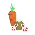 thumbnail image 2 of Easter Carrot Bunny Ornament Happy Easter Easter Decoration Arrange Props in The, 2 of 8