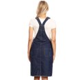 thumbnail image 2 of Junior Womens Distressed Denim Adjustable Strap Overall Dress, Indigo, X-Large, 2 of 5