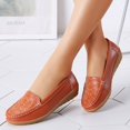thumbnail image 2 of B91xZ Ballerines pour Femmes Décontractées Unies à Lacets à Enfiler Ballerines Pointues Mocassins Chaussures, Orange 7, 2 of 5