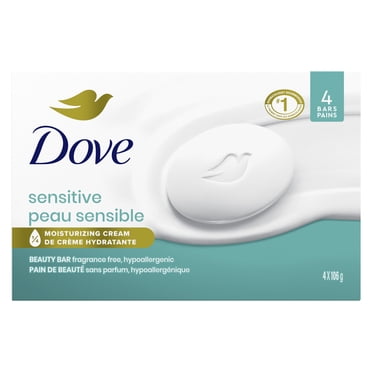 Dove Beauty Bar 1/4 Moisturizing Cream Sensitive Skin, 106 g (4 bars)