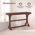 thumbnail image 3 of Gymax Narrow Console Table Vintage Accent Sofa Table w/ Open Storage Shelf Walnut, 3 of 10