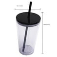thumbnail image 2 of Transparent Water Cup Clearance! Hilingoto Kitchen Cups, Classic Acrylic Tumbler with Lid and | 16Oz Premium Insulated Iced Coffee Cups Double Wall Reusable Plastic Cups Clear 1 Pack, 2 of 7
