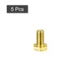 thumbnail image 3 of Unique Bargains Brass Hex Bolts, M8x16mm 5 Pack Fully Thread Grade 4.8 Machine Screws, 3 of 4