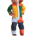 thumbnail image 3 of Kids Girls Boys Waterproof Colorful Siamese Snowsuits Ski Suits Jackets Winter Jumpsuits, 3 of 8