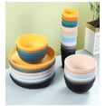 thumbnail image 2 of XmhyTop-A Ensemble de 24 Pcs d'Assiettes de Souper - Ensembles de Vaisselle pour Repas en Famille, Ensemble de Vaisselle de Cuisine en Paille de Blé, Service pour 8, Multicolore, 2 of 5