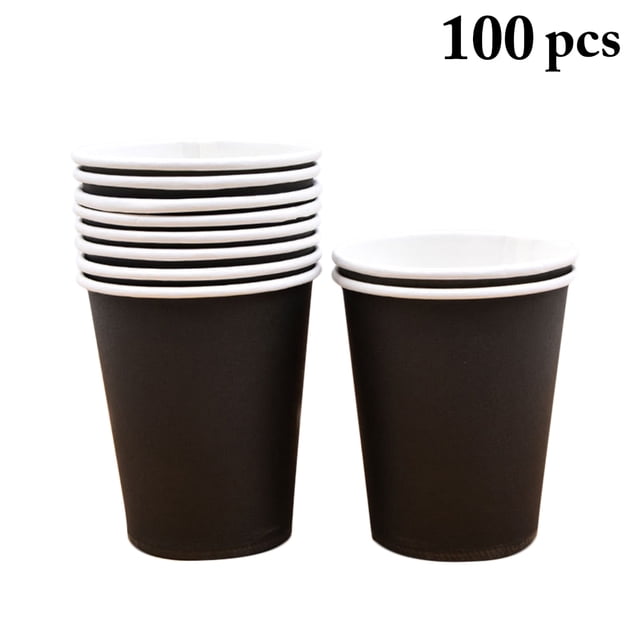 100PCS Paper Cups 9oz Disposable Cups Party Drinking Cups for Water Juice Cooler