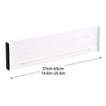 thumbnail image 3 of RRJ 2Pcs Adjustable Drawer Dividers Organizer, Expandable Drawer Partition 37-65cm / 27-45cm, White Plastic Drawer Organizer For Bedroom Bathroom Office, Customizable Drawer Divider For Closet, 3 of 9