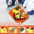 thumbnail image 3 of Dinosaur Busy Board Basic Life Skills Learning Early Educational Activity Board for Fine Motor Skills Interactive Sensory Montessori Board Gift for Kids Aged 2-4, 3 of 6