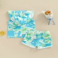 thumbnail image 2 of Boy Summer Shorts Set Tie-dye Hooded Vest Shorts, 2 of 6