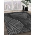 thumbnail image 3 of Ahgly Company Tapis d'Intérieur Lavable à la Machine, Carré, Transitionnel, Gris Cendre, Tapis de Zone, 7 Pieds Carré, 3 of 7