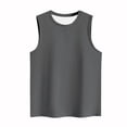 thumbnail image 4 of Yuyuzo Sleeveless Tops for Women Round Neck Tank Tops Solid Color Summer T Shirts Loose Basic Shirts, 4 of 4