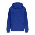 thumbnail image 4 of Besolor Womens Plus Size Hoodies Long Sleeve Drawstring Pullover Tops Casual Loose Fall Winter Hooded Sweatshirts, 4 of 7