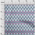 thumbnail image 1 of oneOone Tissu Popeline Sergé Coton Bio Chevron Ikat Imprimé 1 Yard 42 Pouces de Large, 1 of 4