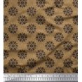thumbnail image 1 of Soimoi Silk Fabric Dot & Snowflake Artistic Print Fabric by the Yard 42 Inch Wide, 1 of 3