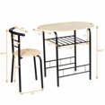 thumbnail image 2 of Costway 3 PCS Dining Set Table and 2 Chairs Home Kitchen Breakfast Bistro Pub Furniture, 2 of 10