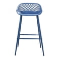 thumbnail image 3 of Moe's Home Collection Tabourets de Bar de Patio en Plastique pour Piazza - Ensemble de 2, Bleu, 3 of 8