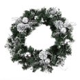 thumbnail image 1 of Christmas Wreath With Battery Powered LED Light String Front Door Hanging Garland Holiday Home Decorations, 1 of 4