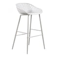 thumbnail image 1 of Moe's Home Collection Piazza Tabouret de Bar d'Extérieur Blanc - Ensemble de Deux, 1 of 8