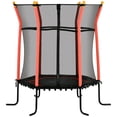 thumbnail image 1 of Soozier Trampoline pour Enfants de 63 Pouces avec Filet de Protection pour l'Intérieur, Rouge, 1 of 10