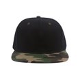 thumbnail image 2 of Top Headwear Flat Bill Adjustable Snapback Cap - Black/Camo, 2 of 2