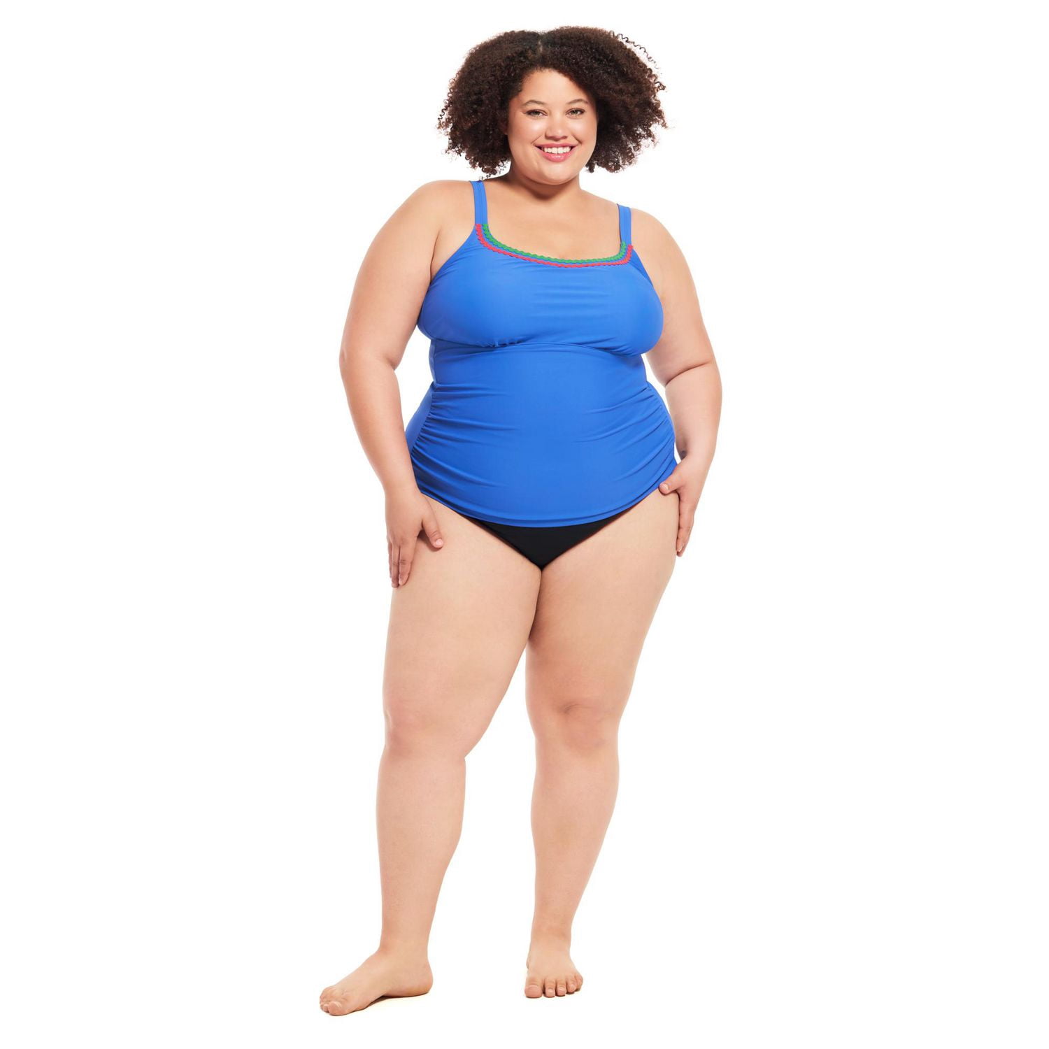 Krista Plus Tankini D-Cup Haut de maillot de bain tankini à encolure dégagée pour femme