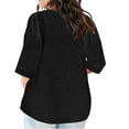 thumbnail image 5 of AherBiu Plus Size T Shirts for Women V Neck Loose Comfy Basic Tees Summer Workout Oversized Tshirt Tops, 5 of 5