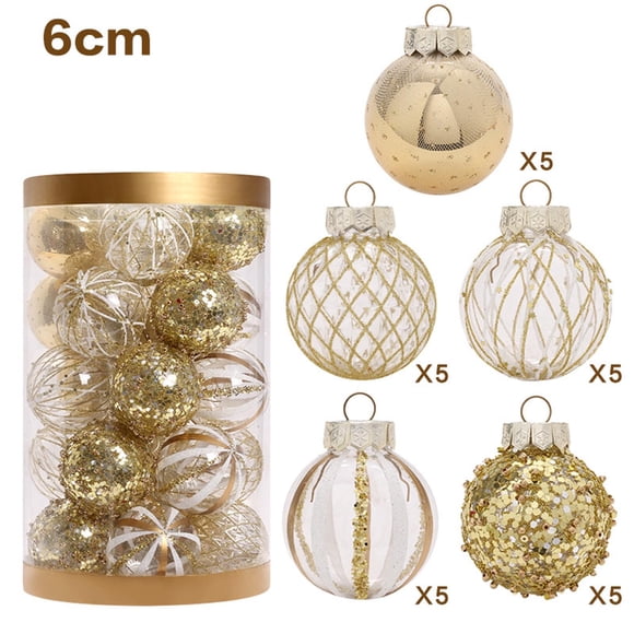 Black Friday Deals 2022! Pisexur Christmas Balls Ornaments for Xmas Tree, 25PCS Plastic Shatterproof Christmas Ornaments Ball Christmas Tree Decorations Colored and Glitter Christmas Party Decoration