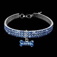 thumbnail image 1 of Sparkling Rhinestone Dog Collar Necklace, Elegant Pet Bling Choker with Adjustable Chain, Fashion Jewelry for Parties Holidays Special Occasions, Blue, 1 of 2