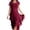 Wine, variant on Miqool Womens Layered Chiffon Tiered Midi Dress Elegant Wedding Guest Dress Short Sleeve Flowy Cocktail Dresses