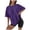Purple, variant on VJATTWR Oversized Tshirt Women Women Crew Neck Fitted Shirt Basic Tops Short Sleeves Summer T Shirt Tops Classic T Shirt Tee Xxl