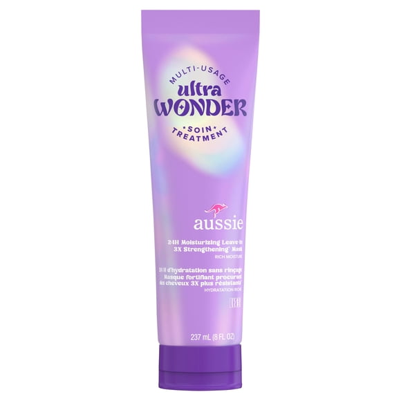 Aussie Ultra Wonder Traitement Tout-en-1 Sans Rinçage, Masque et Prélavage, avec Acides Aminés, pour Tous les Types de Cheveux et de Boucles